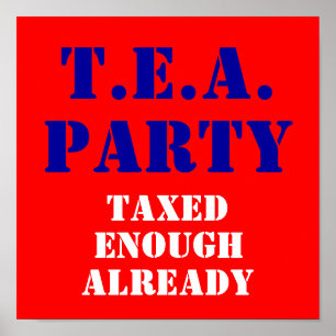 T.E.A., PARTIJ, Taxed, Genoeg, reeds Poster