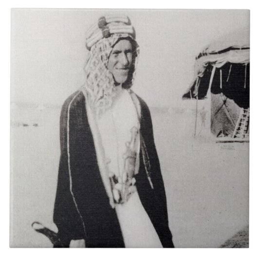 T. E. Lawrence in Arab Dress (foto) Tegeltje (Voorkant)