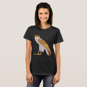 t Egyptian Owl Bird Hieroglyphic T-shirt (Voorkant volledig)