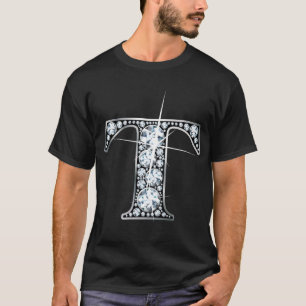 "T" Faux-"Diamond Bling" T-Shirt