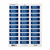 T Faux Diamond on Denim Return Address Label (Full Sheet)