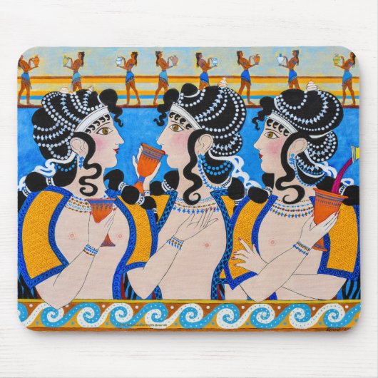 "T.G.I.B.C."  Minoan Fresco Muismat (Voorkant)