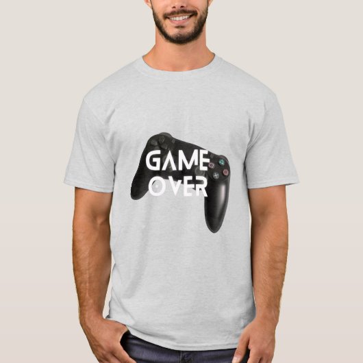 T-Grijs T-shirt met zwarte PlayStation Controller  (Voorkant)