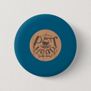 T-head Grappige koffie cafeïne Barista's en koffie Ronde Button 5,7 Cm