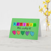 T-Hemden en cadeautjes: "Gepensioneerd en leuk" Kaart (Gele Bloem)