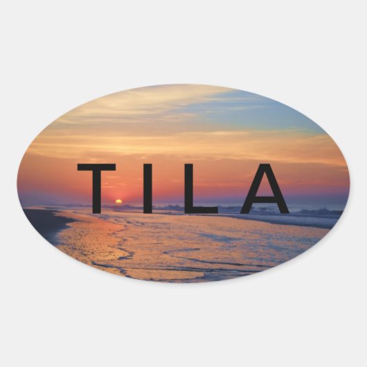 T I L A OVALE STICKER (Voorkant)