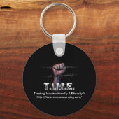 T.I.M.E. Sleutelhanger - Handje op een draad (Voorkant)
