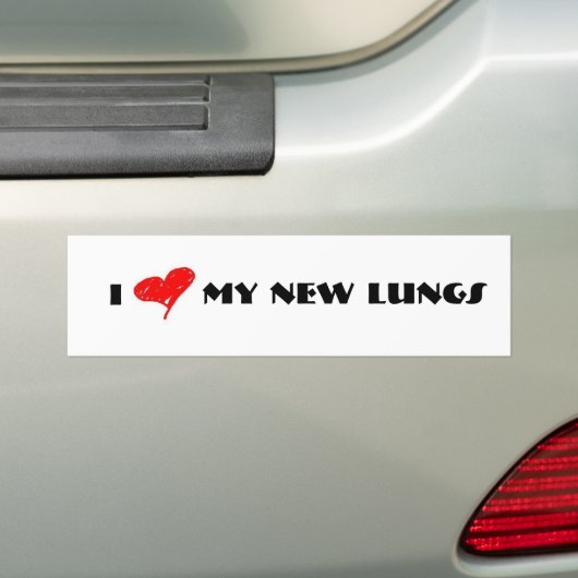 t) Ik hart mijn longen - Bumpersticker (Op auto)