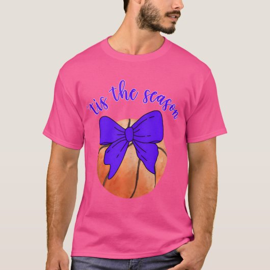 't Is het seizoen basketbal Coquette Bow T-shirt (Voorkant)