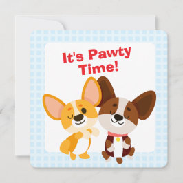 't Is Tijd Voor Een Feestje Corgi Verjaardag Kaart