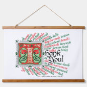 T is voor Dank u Tapestry Hangend Wandkleed (Voorkant)