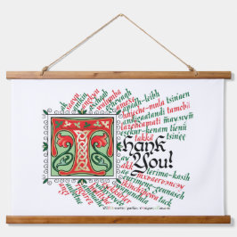 T is voor Dank u Tapestry Hangend Wandkleed