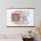 T is voor Dank u Tapestry Hangend Wandkleed (Slaapkamer)