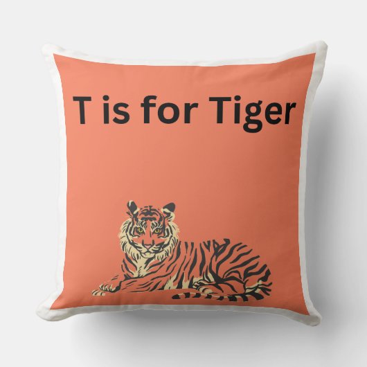 T is voor het Sierkussen van Tiger (Voorkant)
