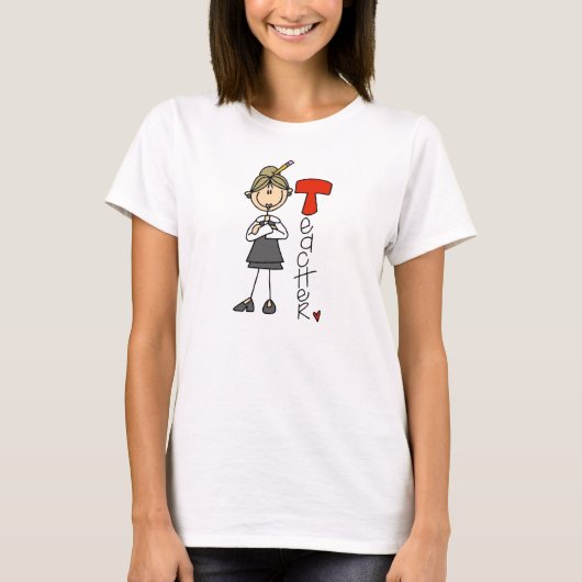 T is voor leraar t-shirt (Voorkant)
