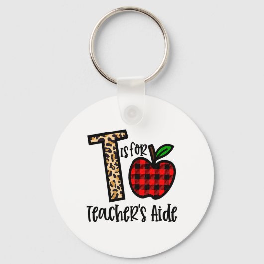 T Is Voor Ondersteunend Onderwijs Personeel Funny Sleutelhanger (Voorkant)