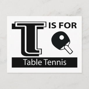 T is voor tabeltinten briefkaart