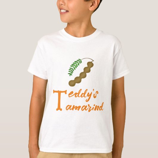 T is voor tamarind en jouw naam t-shirt (Voorkant)