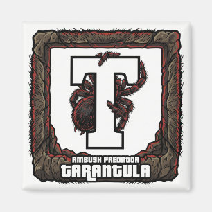T is voor Tarantula – GTA Stijl ABC Leren Magneet