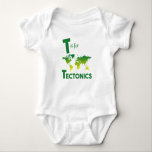 T is voor Tectonics Cute Geology & Science Design Romper<br><div class="desc">Tectonica is het proces dat de structuur en eigenschappen van de aardkorst en de evolutie ervan door de tijd regelt. Het beschrijft met name de processen van de bergbouw, de groei en het gedrag van de continenten en de manier waarop de stijve borden die de buitenste schelp van de aarde...</div>