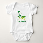 T is voor Tectonics Cute Geology & Science Design Romper (Voorkant)
