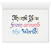 T is voor Thank You Card - Blauw & Goud (Binnen Horizontaal (Onder))