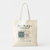 T is voor Thank You Tas - Blauw & Goud (Achterkant)