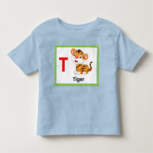 T is voor Tiger Kinder Shirts (Voorkant)