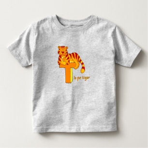 T is voor Tiger oranje kinder T-shirt