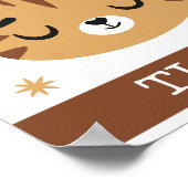 T is voor Tijger, Opvang, Slaapkamer, Kinderen Muu Poster (Hoek)