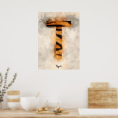 T is voor tijger poster (Keuken)