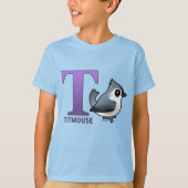 T is voor Titmouse T-shirt (Voorkant)
