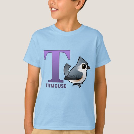 T is voor Titmouse T-shirt (Voorkant)