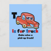 T is voor Truck Tshirts en Gifts Briefkaart (Voorkant)