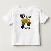 T is voor vrachtwagens peuter T-shirt (Voorkant)