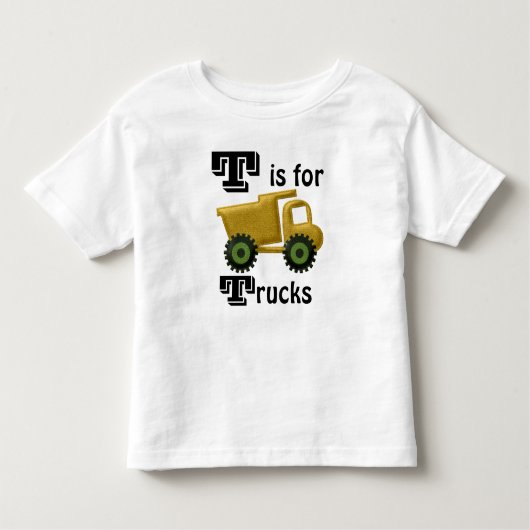 T is voor vrachtwagens peuter T-shirt (Voorkant)