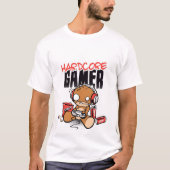t-ishrt Man hardcore gamer T-shirt (Voorkant)