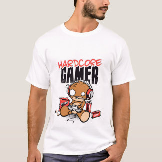 t-ishrt Man hardcore gamer T-shirt
