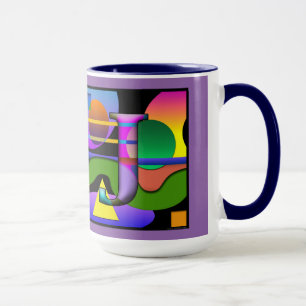 "T" & "J" Monogrammed koffiemok Mok