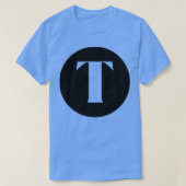 T Letter Initiaal Monogram1 T-shirt (Design voorkant)