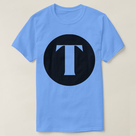 T Letter Initiaal Monogram1 T-shirt (Design voorkant)