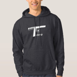 T-lijn hoodie (wit Logo design)
