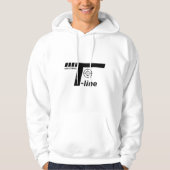 T-lijn witte hoodie (Voorkant)