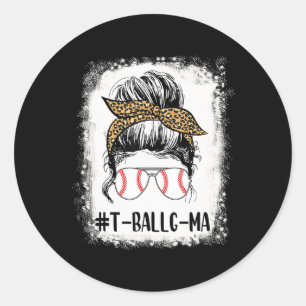 T-ll G-ma Leven Wanordelijke Knot Luipaardprint Za Ronde Sticker