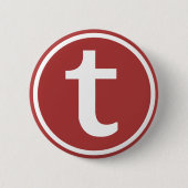 T-Logo-Button Ronde Button 5,7 Cm (Voorkant)