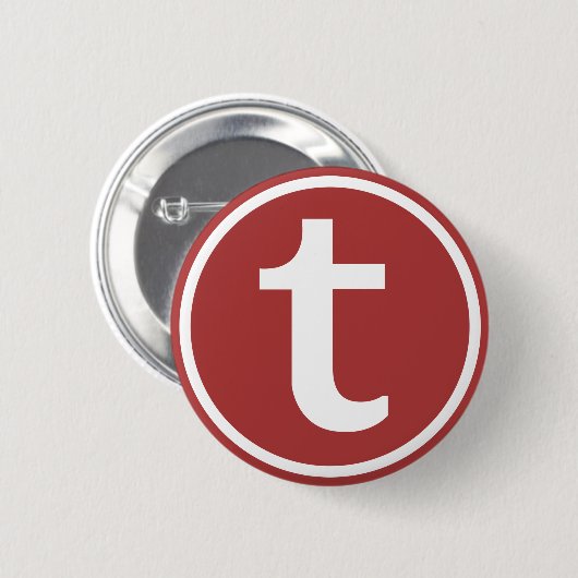T-Logo-Button Ronde Button 5,7 Cm (Voorkant /achterkant)