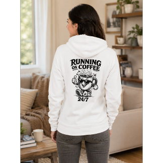 T loopt op Koffie 24/7 Koffieliefhebber Hoodie