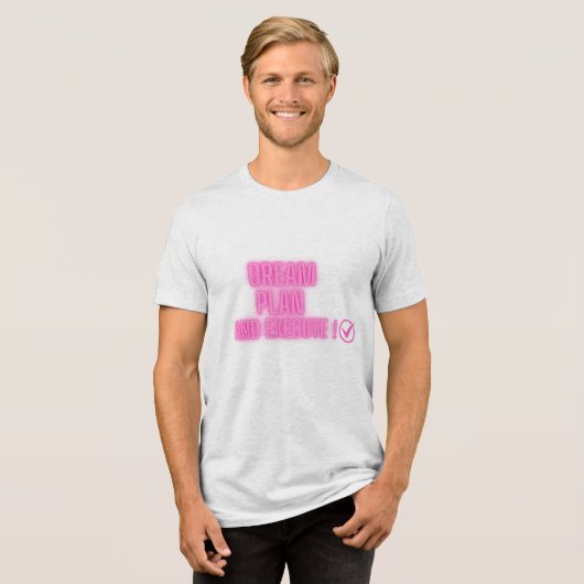 T-Mannen Tri-Blend Shirt (Voorkant volledig)
