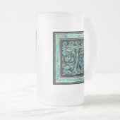 T "Masselle Blue" Aangepaste monogram Mokken (Voorkant rechts)