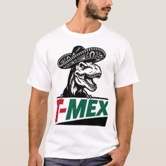 T-MEX Driekleurige Mariachi Dinosaur Streetwear T- T-shirt